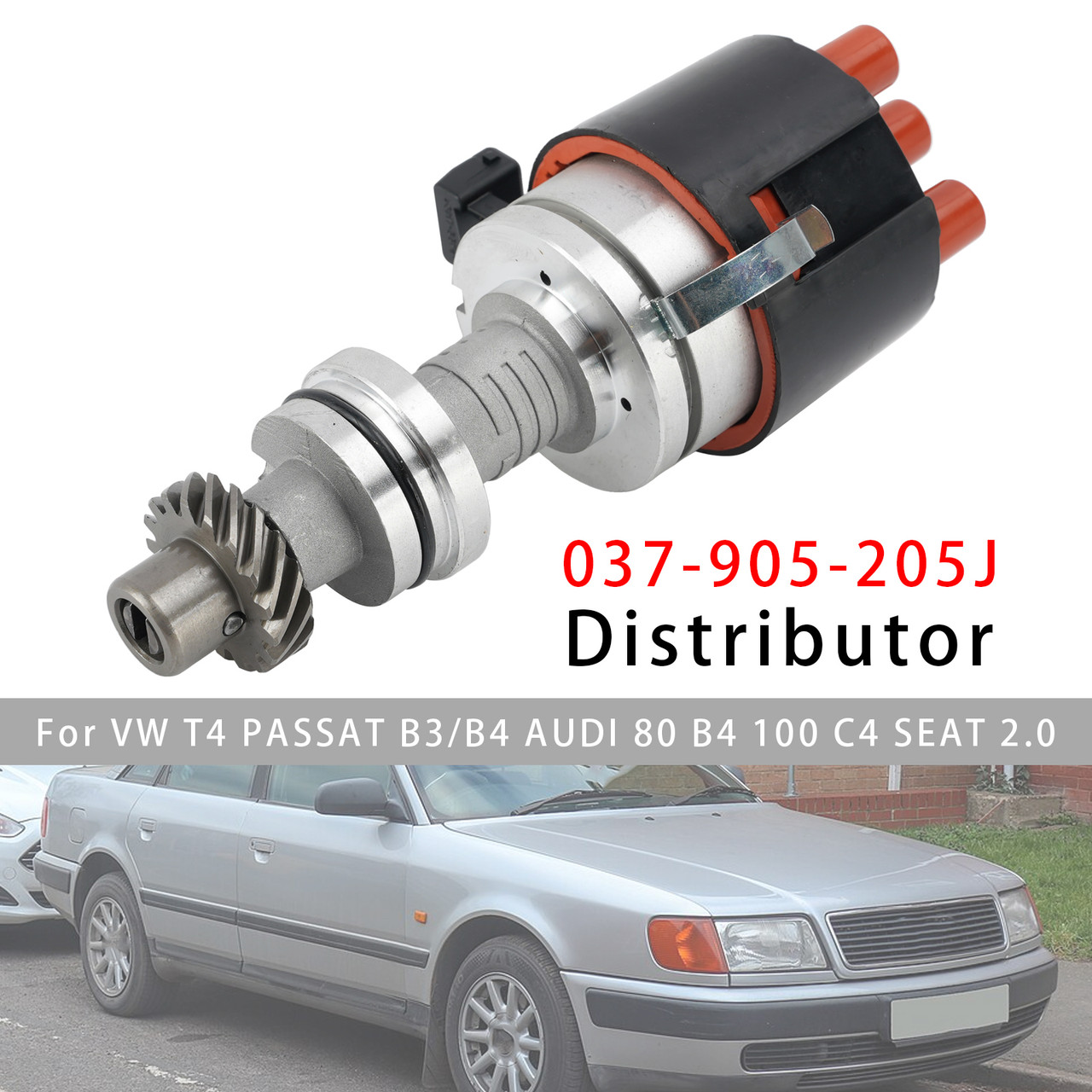 Ignition Distributor 037-905-205J For VW T4 PASSAT AUDI 80 100 C4 SEAT