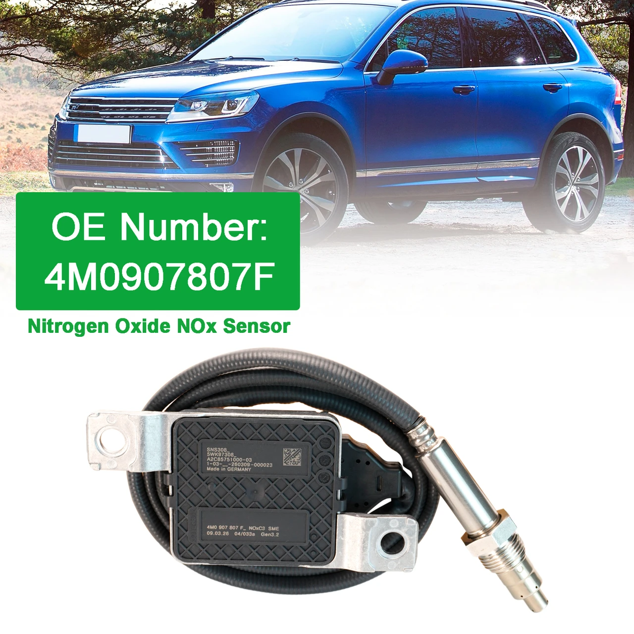Nitrogen ONOx Sensor 4M0907807F For VW Touareg Amarok Transporter Passat Arteon
