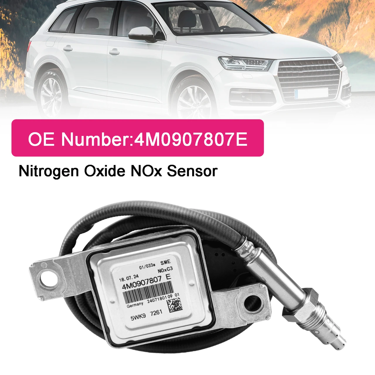 Nitrogen Oxide NOx Sensor 4M0907807E For Audi Q7 3.0L 2016-2019