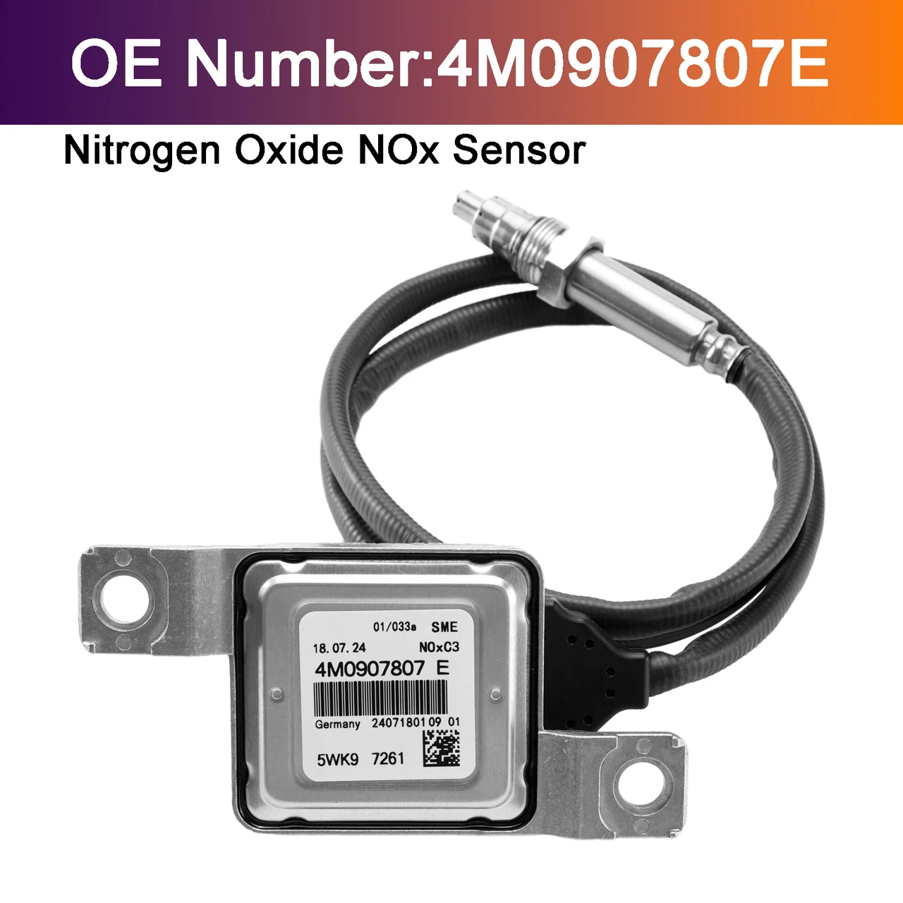 Nitrogen Oxide NOx Sensor 4M0907807E For Audi Q7 3.0L 2016-2019