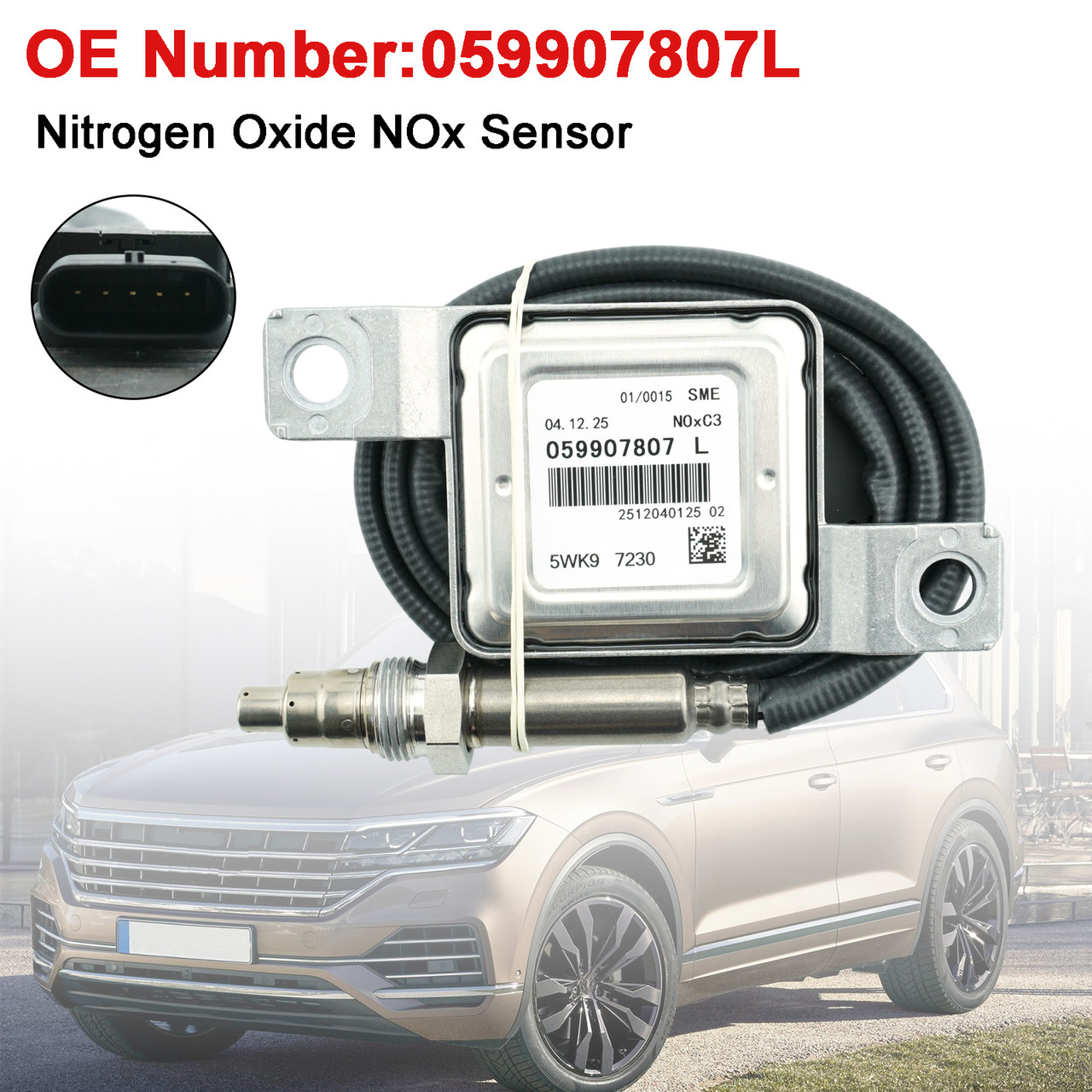 Nitrogen Oxide NOx Sensor 059907807L For VW Touareg 2010-2018 3.0 TDI