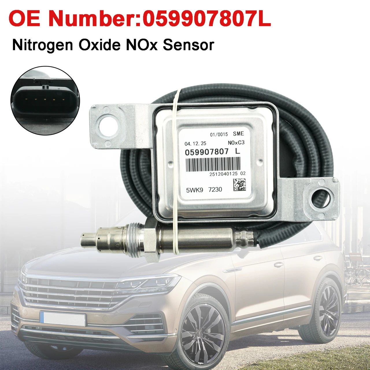 Nitrogen Oxide NOx Sensor 059907807L For VW Touareg 2010-2018 3.0 TDI