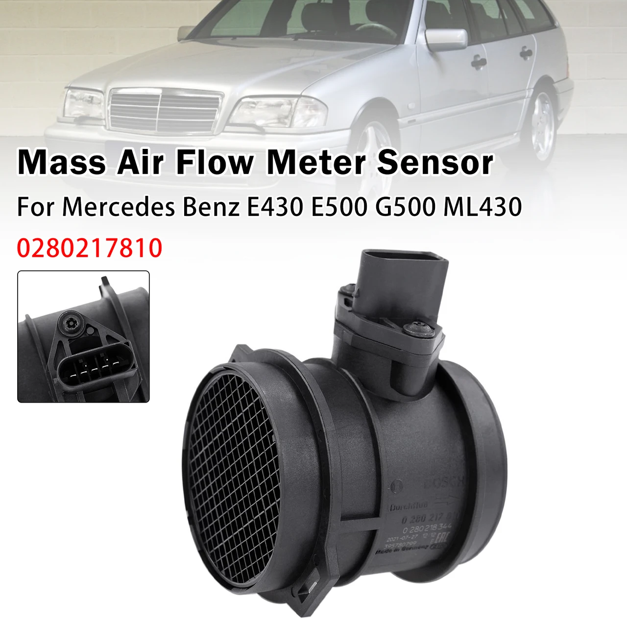 Mass Air Flow Meter Sensor For Mercedes Benz E430 E500 G500 ML430 0280217810