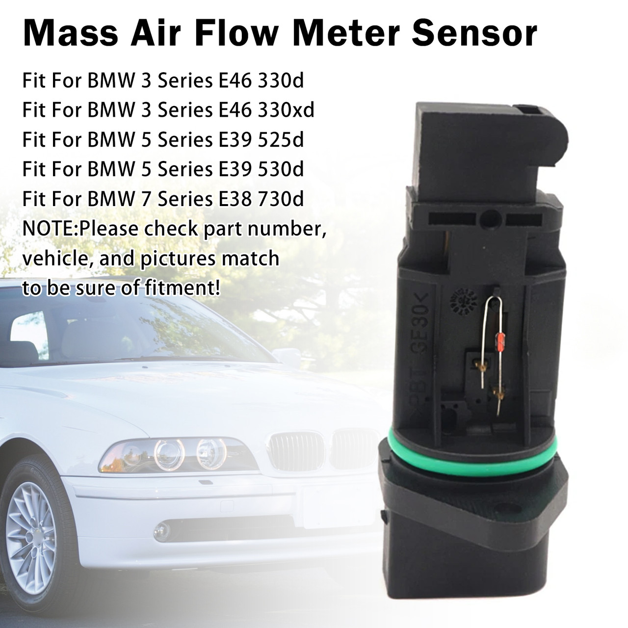 Mass Air Flow Meter Sensor For BMW E46 330d 330xd E39 525d 530d 13622247074