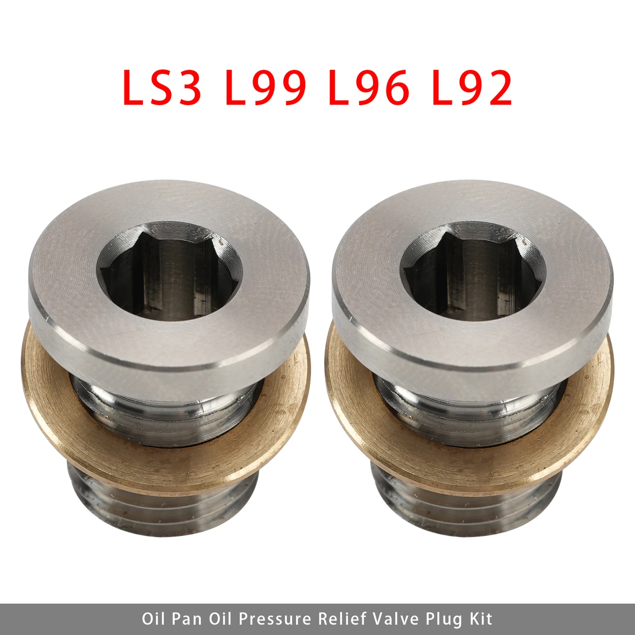 2PCS Oil Pan Oil Pressure Relief Valve Plug For Gen IV LS 2007-2013 LS3 L99 L96