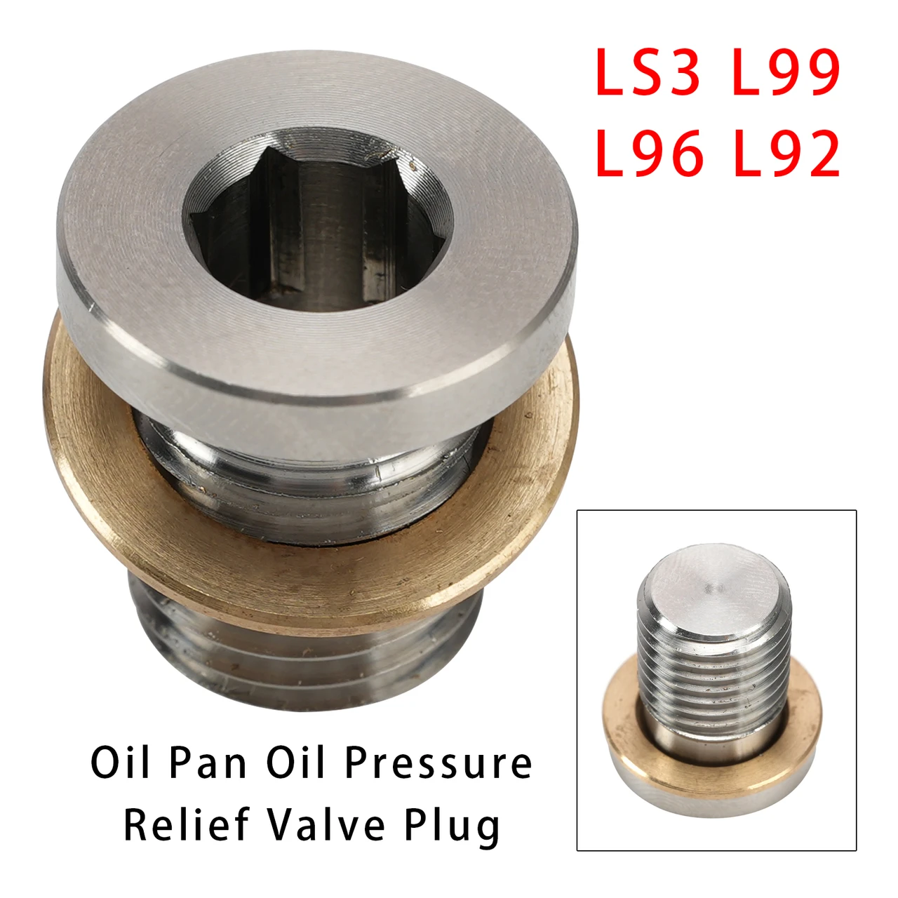 Oil Pan Oil Pressure Relief Valve Plug For Gen IV LS Engines 2007-2013 LS3 L99