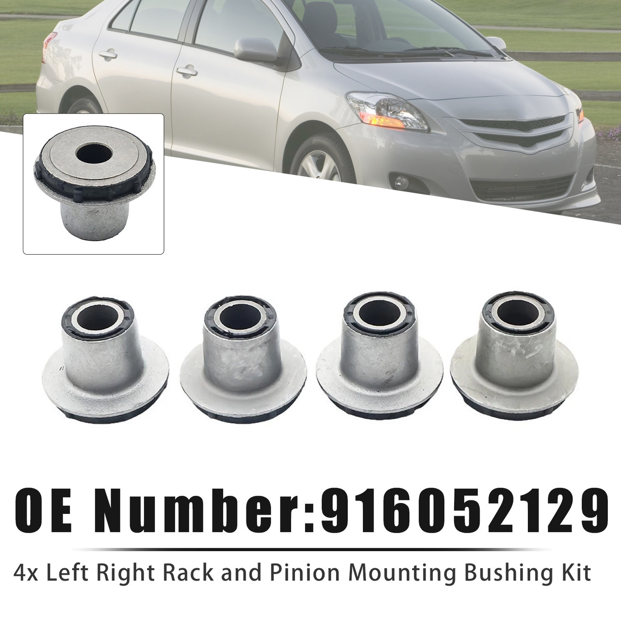4x Left Right Rack and Pinion Mounting Bushing Kit For Toyota Sienna 2004-2011