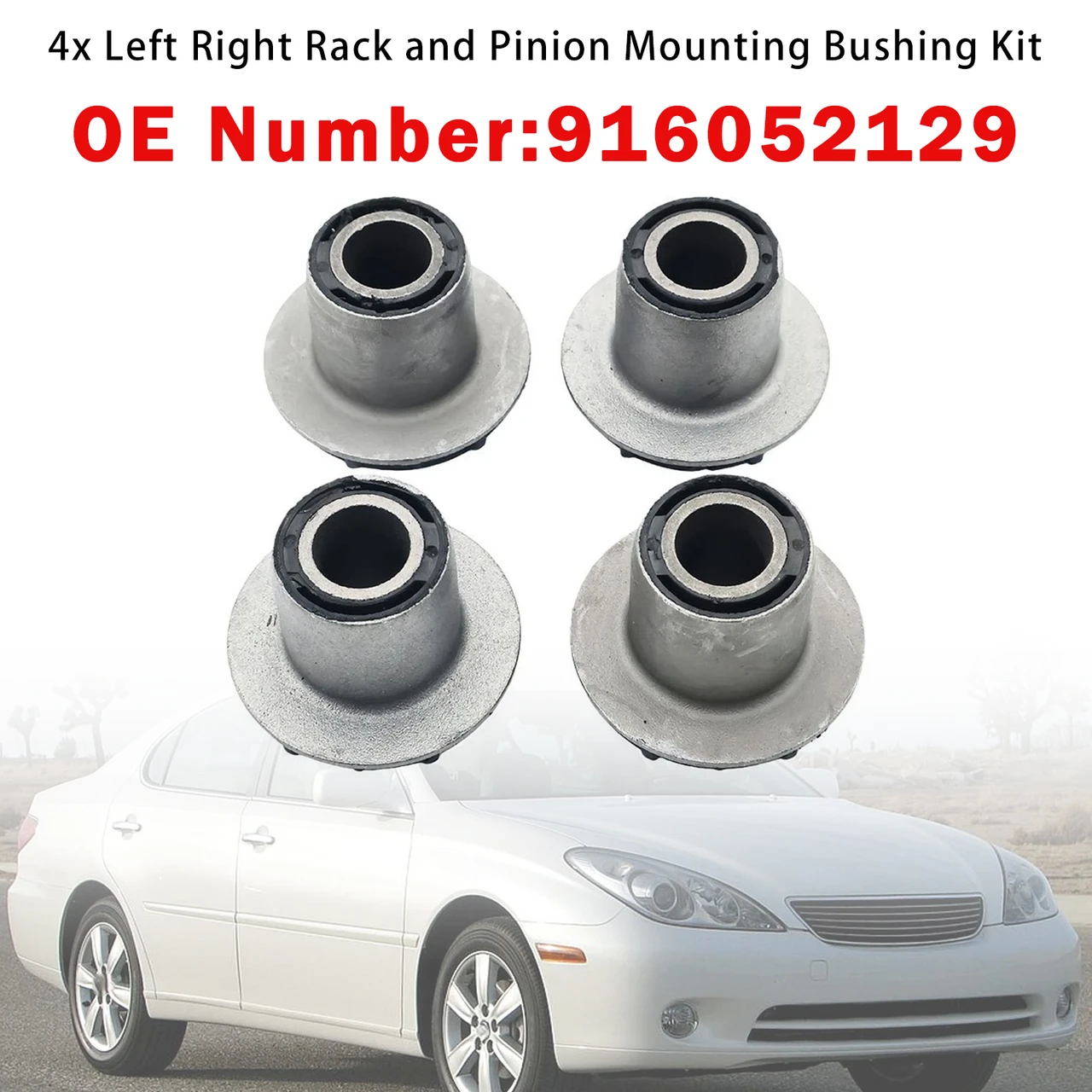 4x Left Right Rack and Pinion Mounting Bushing Kit For Toyota Sienna 2004-2011