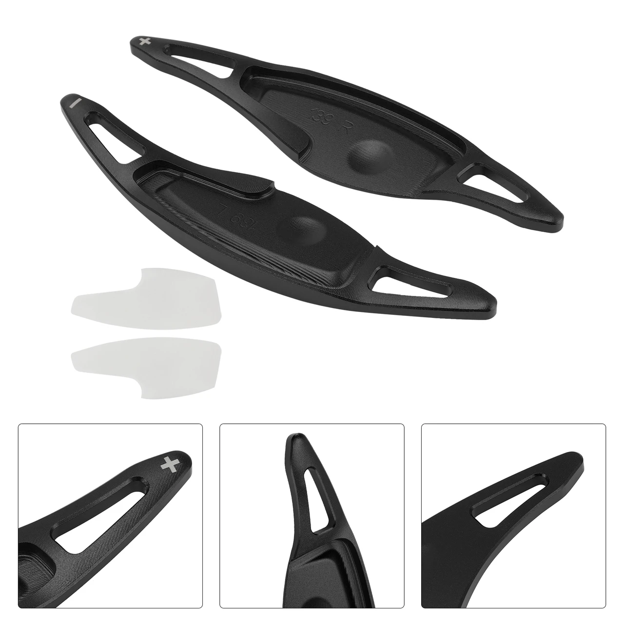 Steering Wheel Paddle Shifter For Genesis G80 Sport 17-20 Aluminium Black