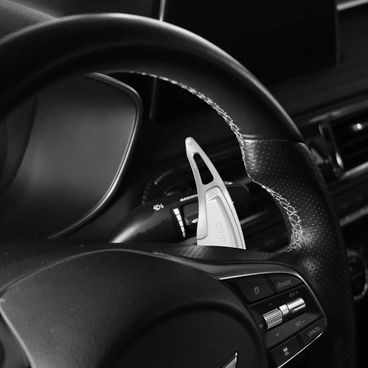 Steering Wheel Paddle Shifter For Genesis G80 Sport 17-20 Aluminium Silver
