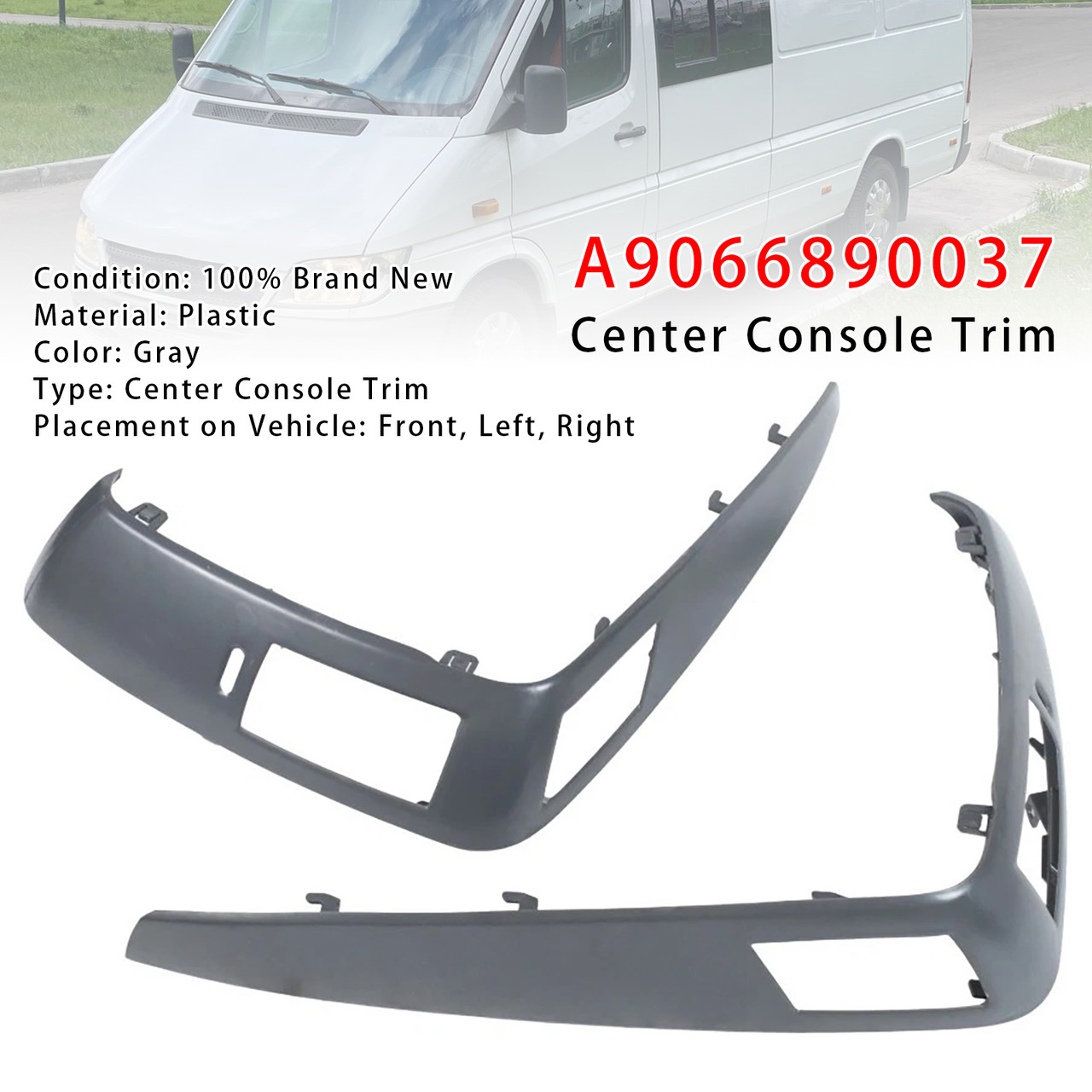 Gray Hood Vent Grille Left+ Right For Mercedes-Benz Sprinter W906 2006-2016