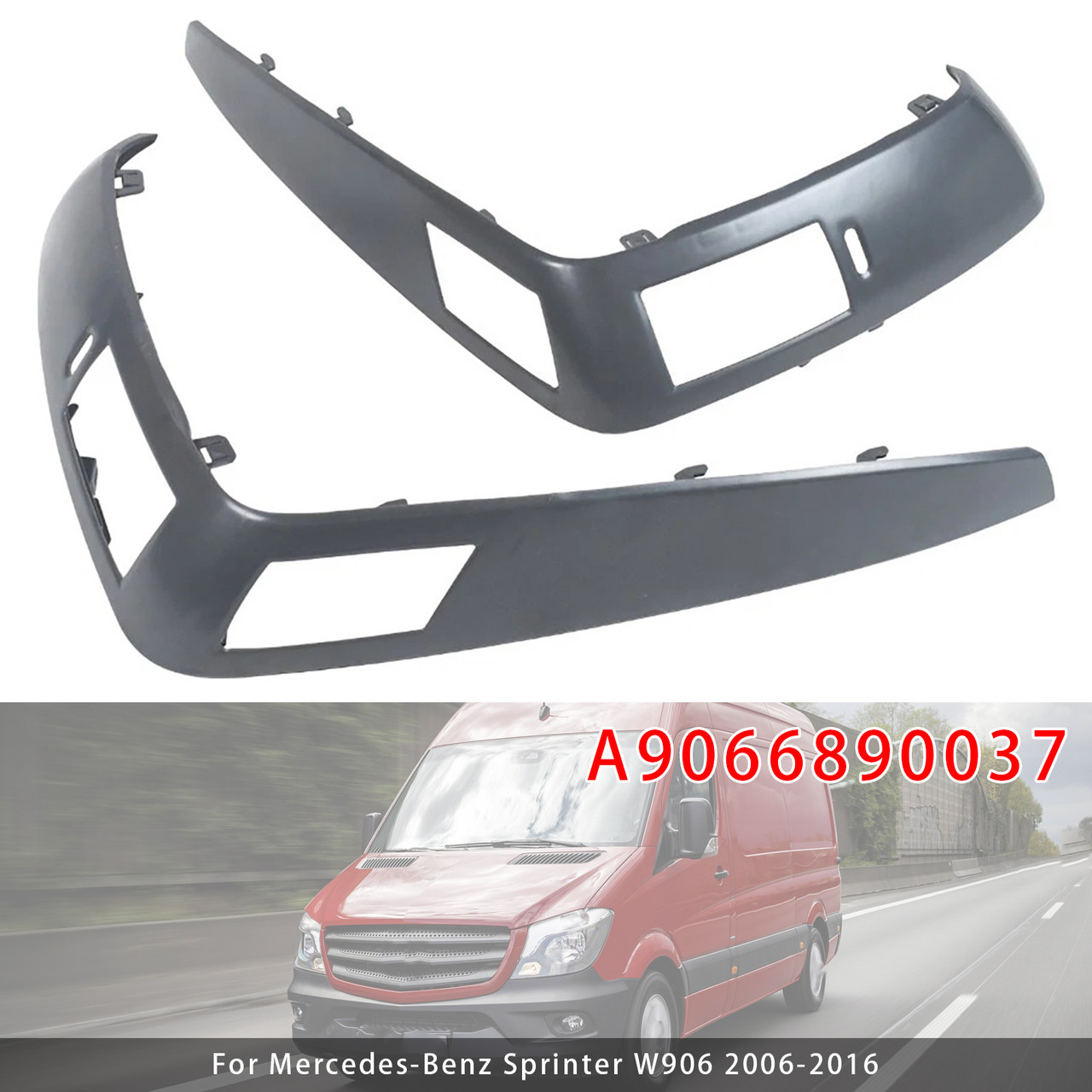 Gray Hood Vent Grille Left+ Right For Mercedes-Benz Sprinter W906 2006-2016