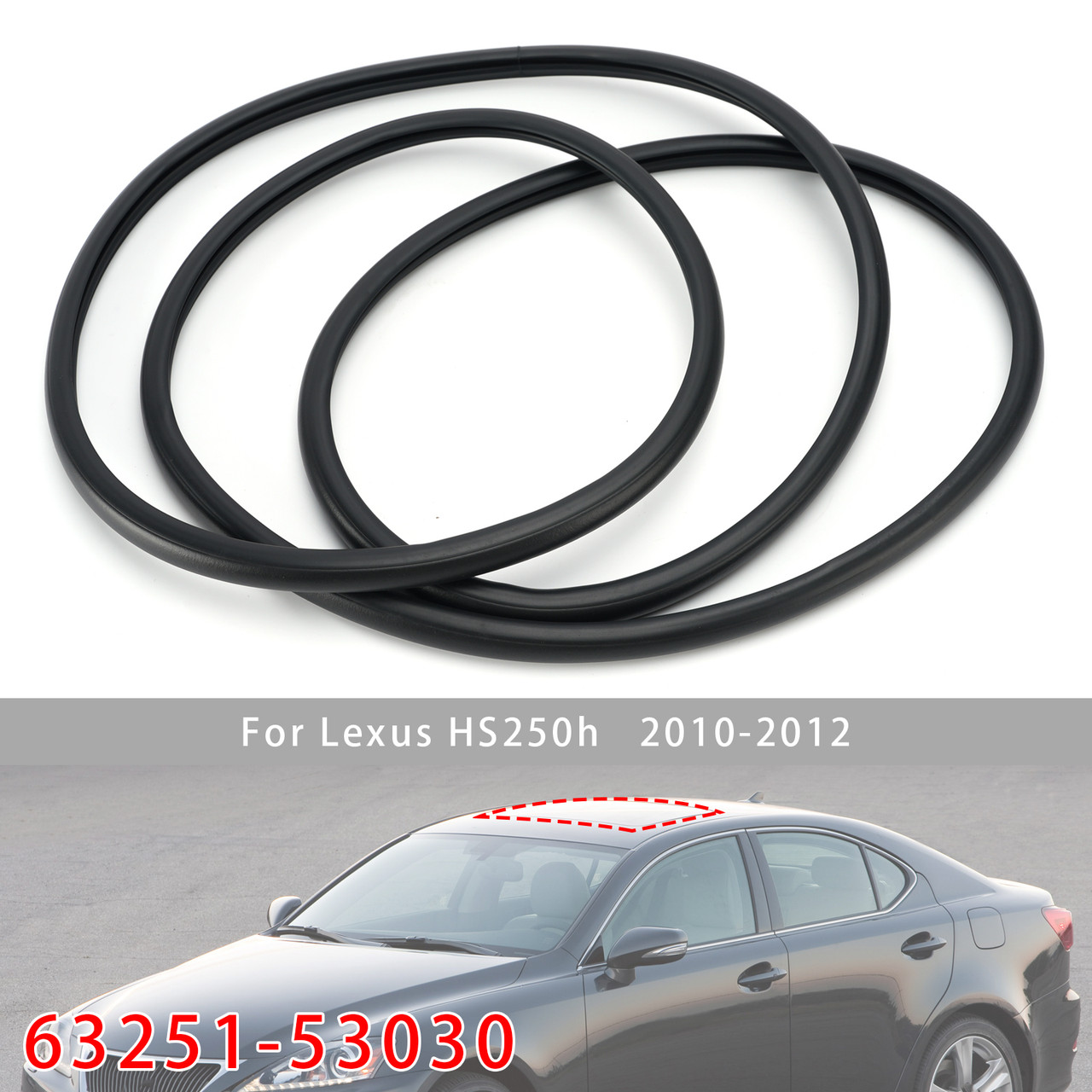 Sunroof Weatherstrip Seal 63251-53030 For IS350 IS250 2006-2013
