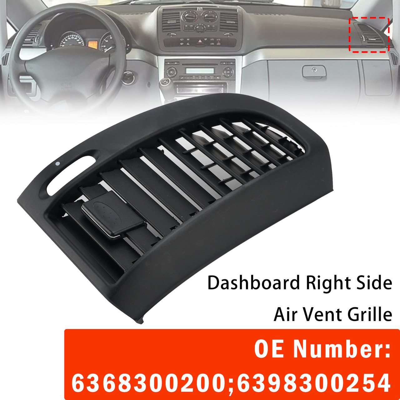 Dashboard Right Air Vent 6398300254 For Benz W636 04-15 W639 10-17