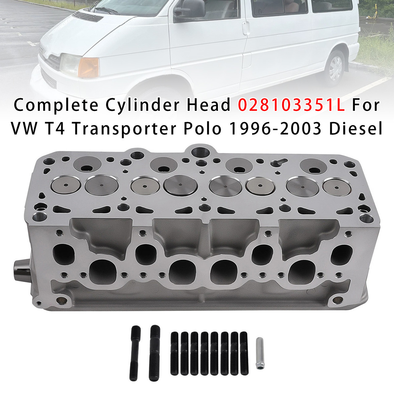 Complete Cylinder Head 028103351L For VW T4 Transporter Polo 1996-2003 Diesel