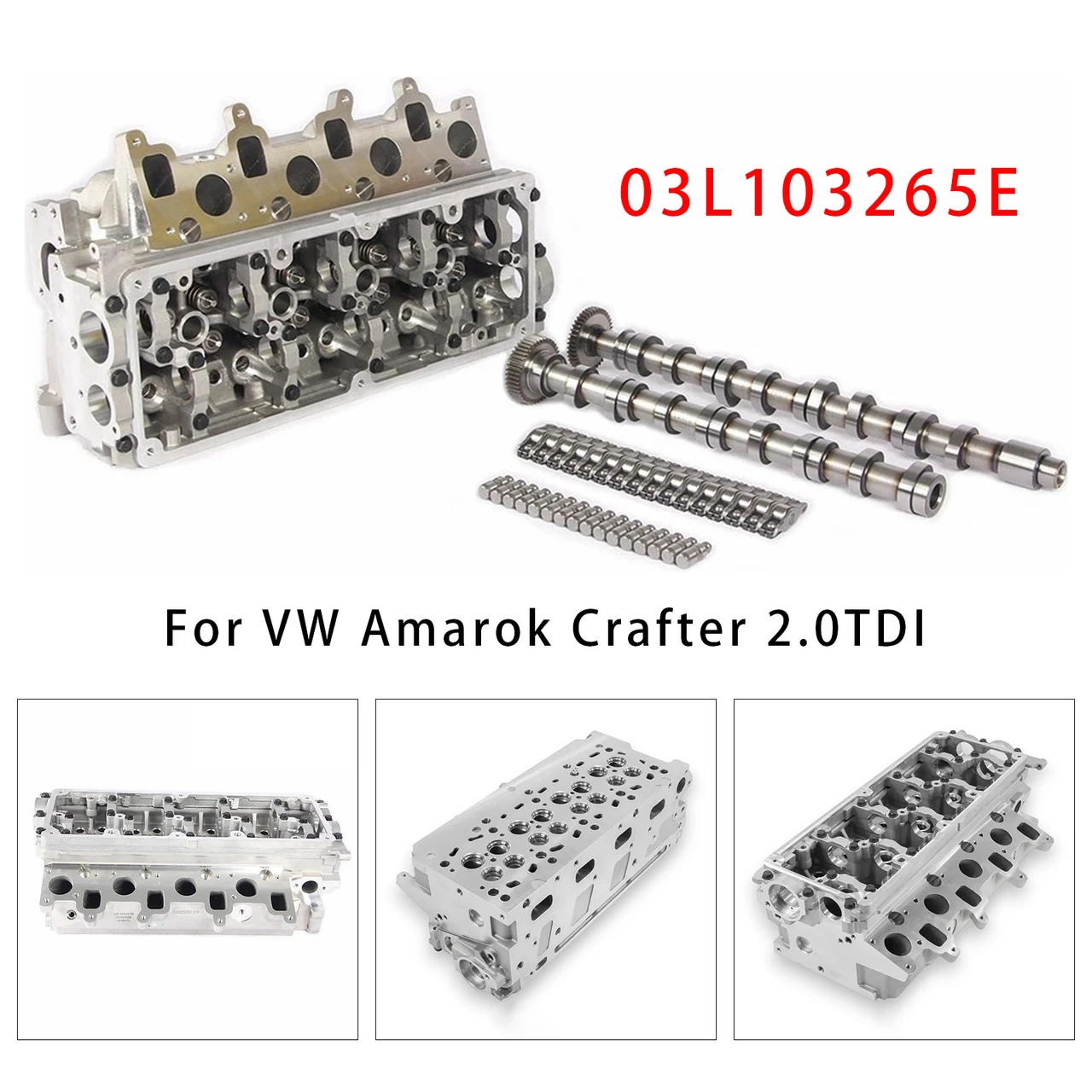 Cylinder Head Assembly 03L103265E For VW Amarok Crafter 2.0TDI