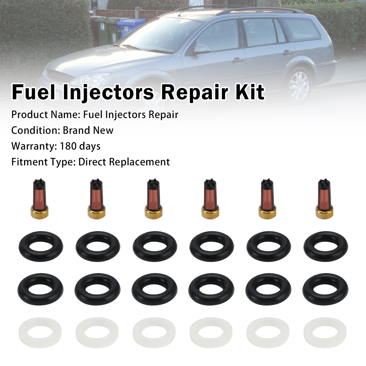 Fuel Injector Seal O-Ring 0280150158 For Ford Mondeo Mk III 2.5 V6 2000-2007