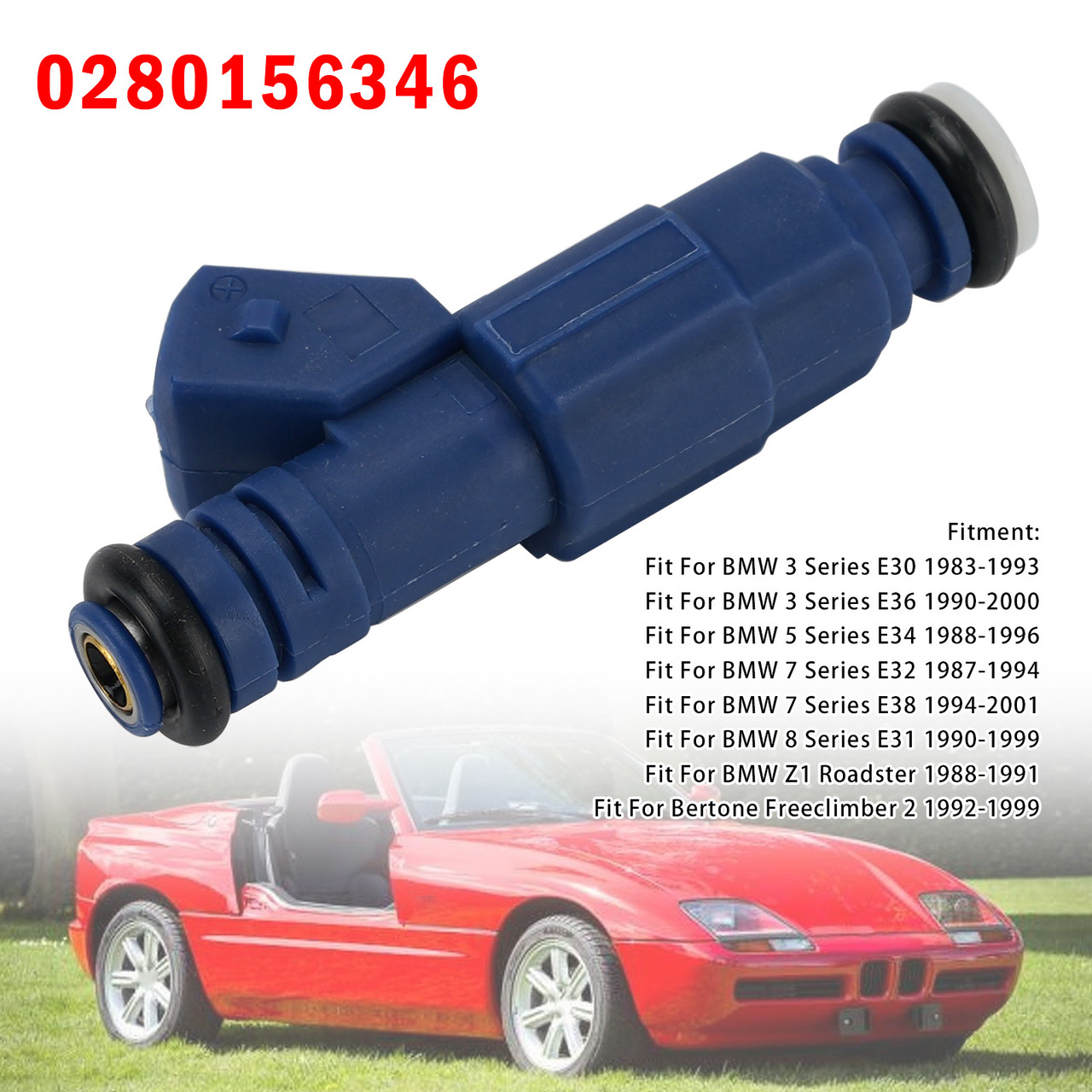 1Pcs Fuel Injector For BMW 3 Series 1990-00 5 Series 1988-1996 0280156346