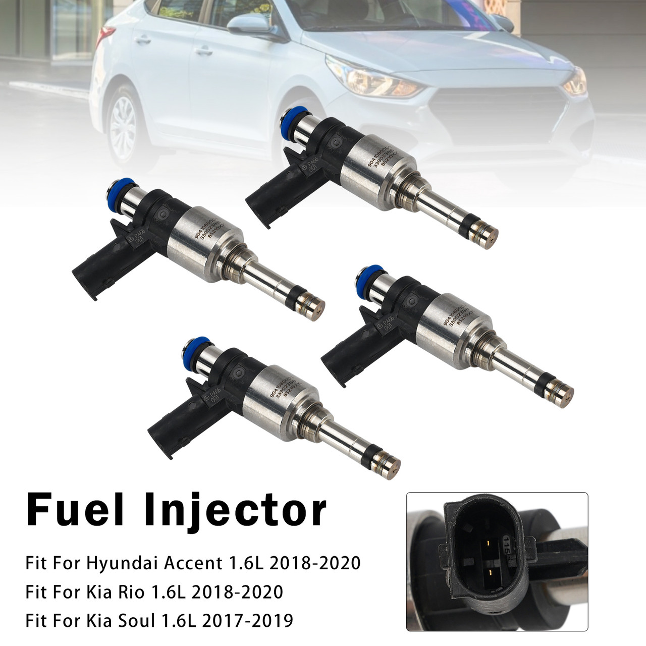 4Pcs Fuel Injector For Kia Rio 2018-2020 Soul 1.6L 2017-2019 35310-2B150