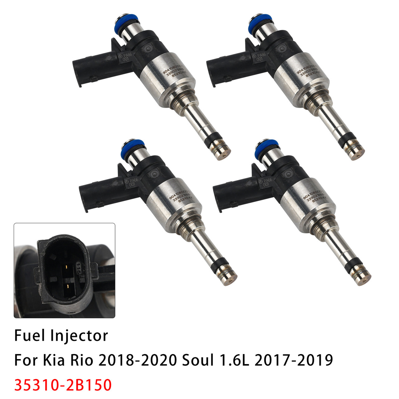 4Pcs Fuel Injector For Kia Rio 2018-2020 Soul 1.6L 2017-2019 35310-2B150