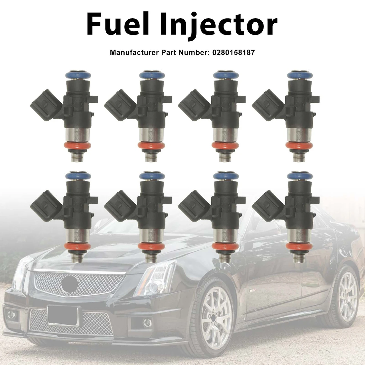8Pcs Fuel Injector For Cadillac CTS-V 09-15 Camaro ZL1 2012-15 0280158187