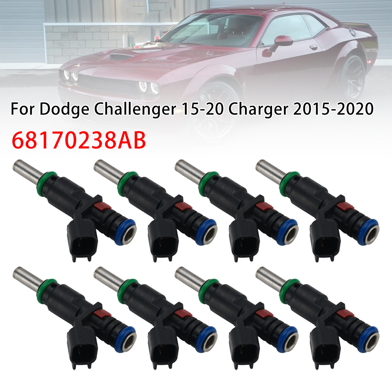 8Pcs Fuel Injector For Dodge Challenger 15-20 Charger 2015-2020 68170238AB