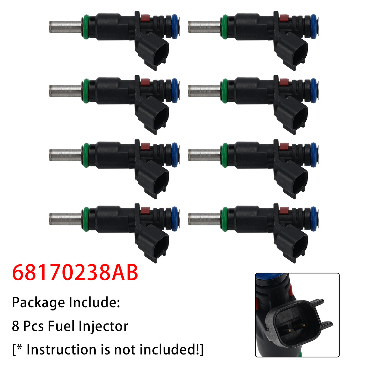 8Pcs Fuel Injector For Dodge Challenger 15-20 Charger 2015-2020 68170238AB