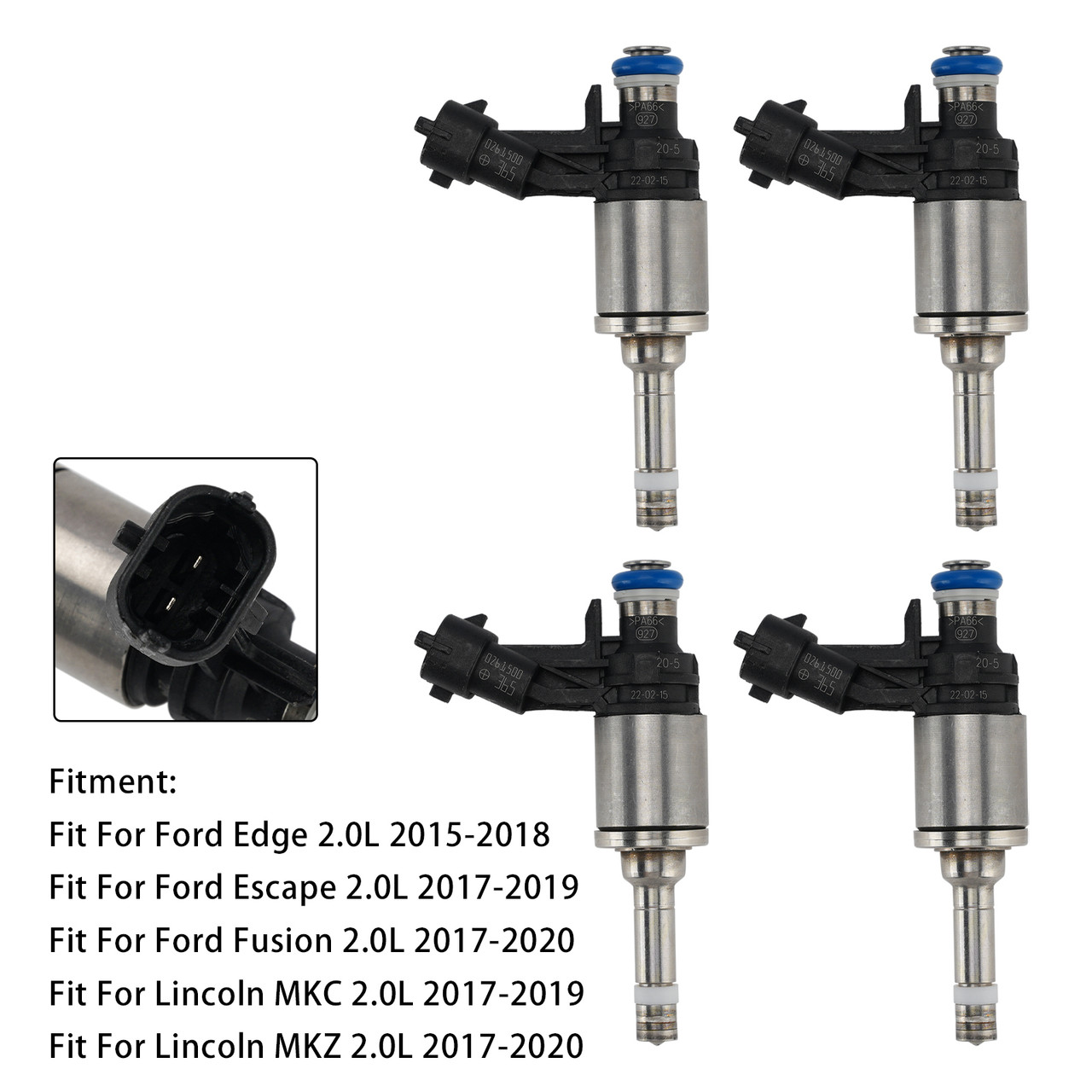 4Pcs Fuel Injector For Ford Edge 2015-2018 Escape 2017-2019 0261500365
