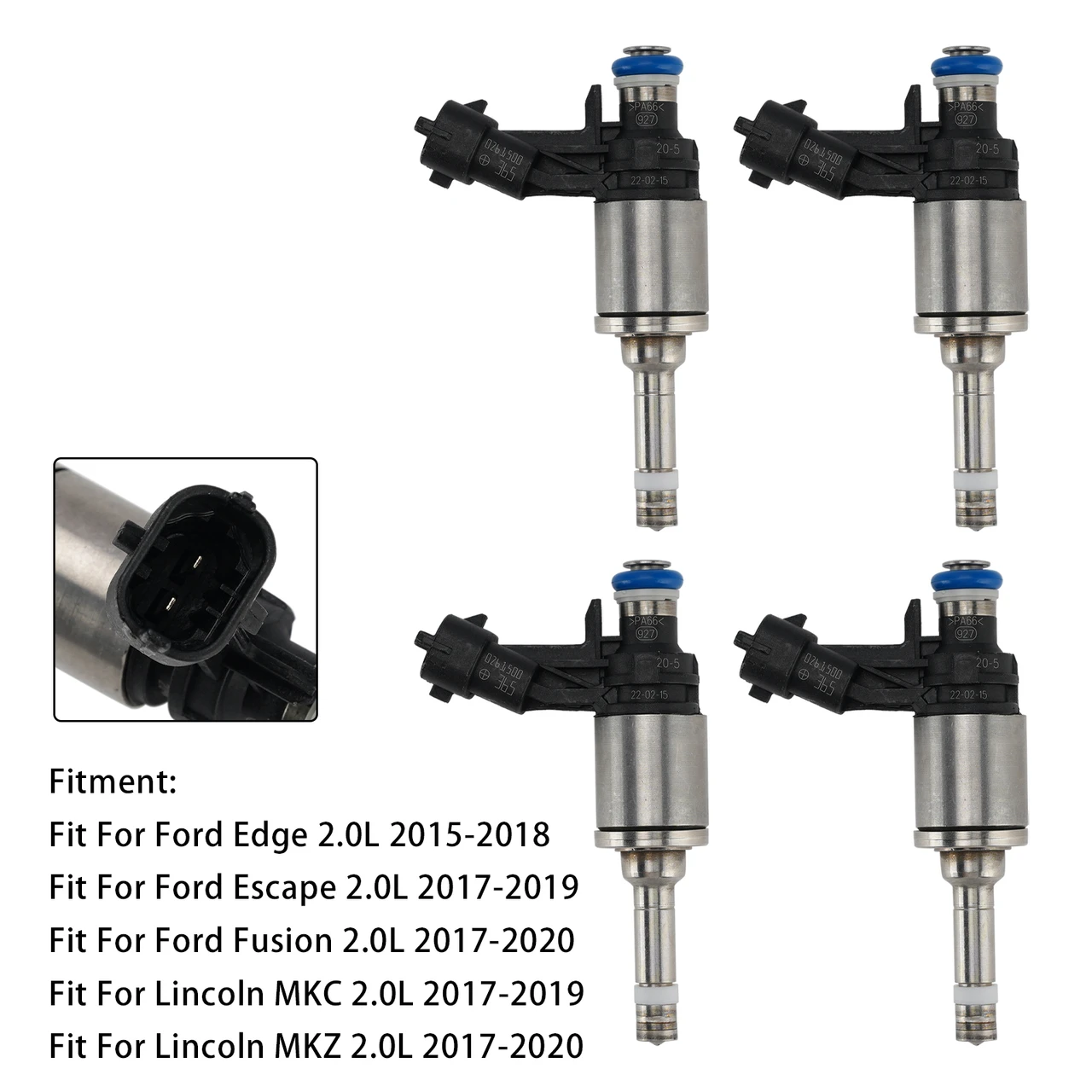 4Pcs Fuel Injector For Ford Edge 2015-2018 Escape 2017-2019 0261500365