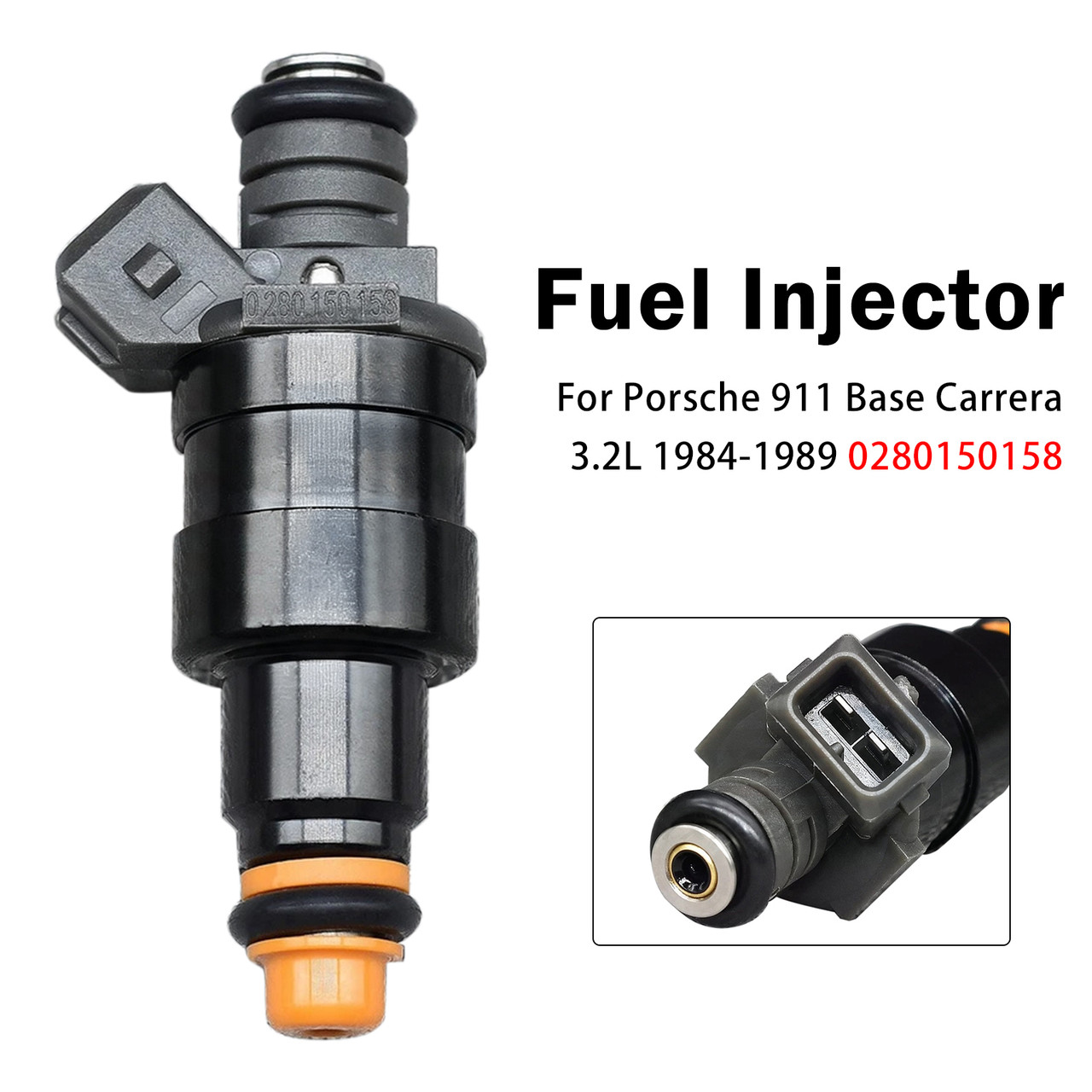 1Pcs Fuel Injector For Porsche 911 Base Carrera 3.2L 1984-1989 0280150158
