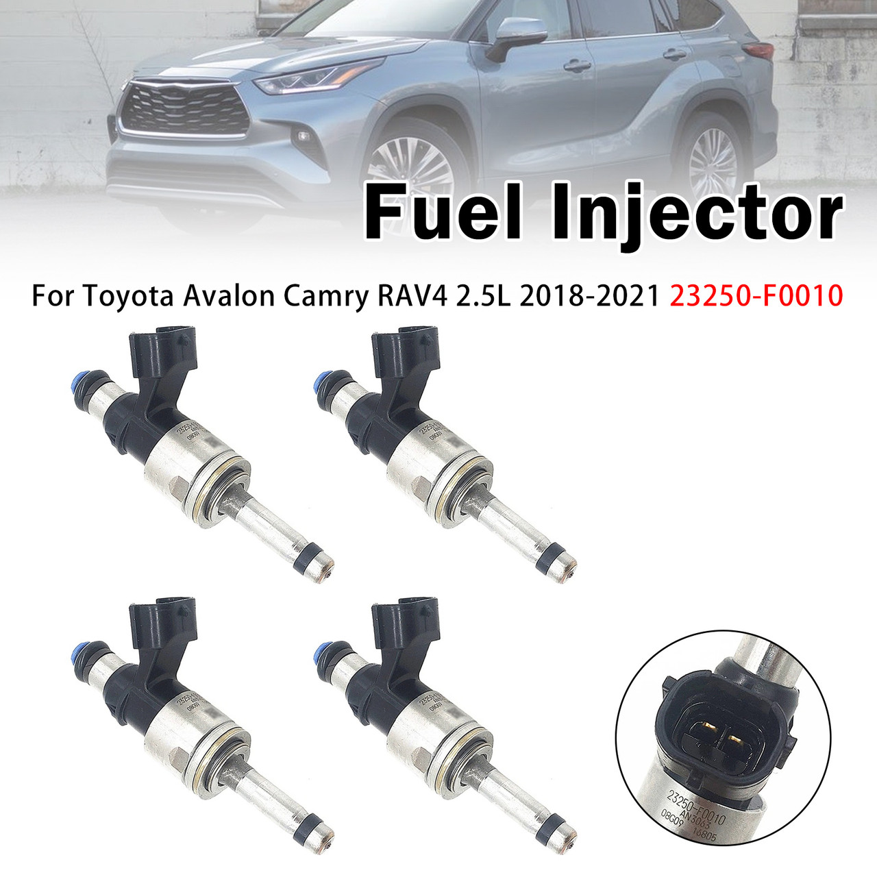 4Pcs Fuel Injector For Toyota Avalon Camry RAV4 2.5L 2018-2021 23250-F0010