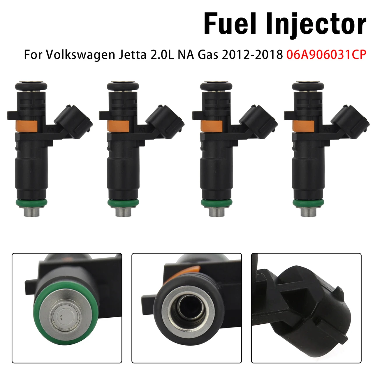 4Pcs Fuel Injector For Volkswagen Jetta 2.0L NA Gas 2012-2018 06A906031CP
