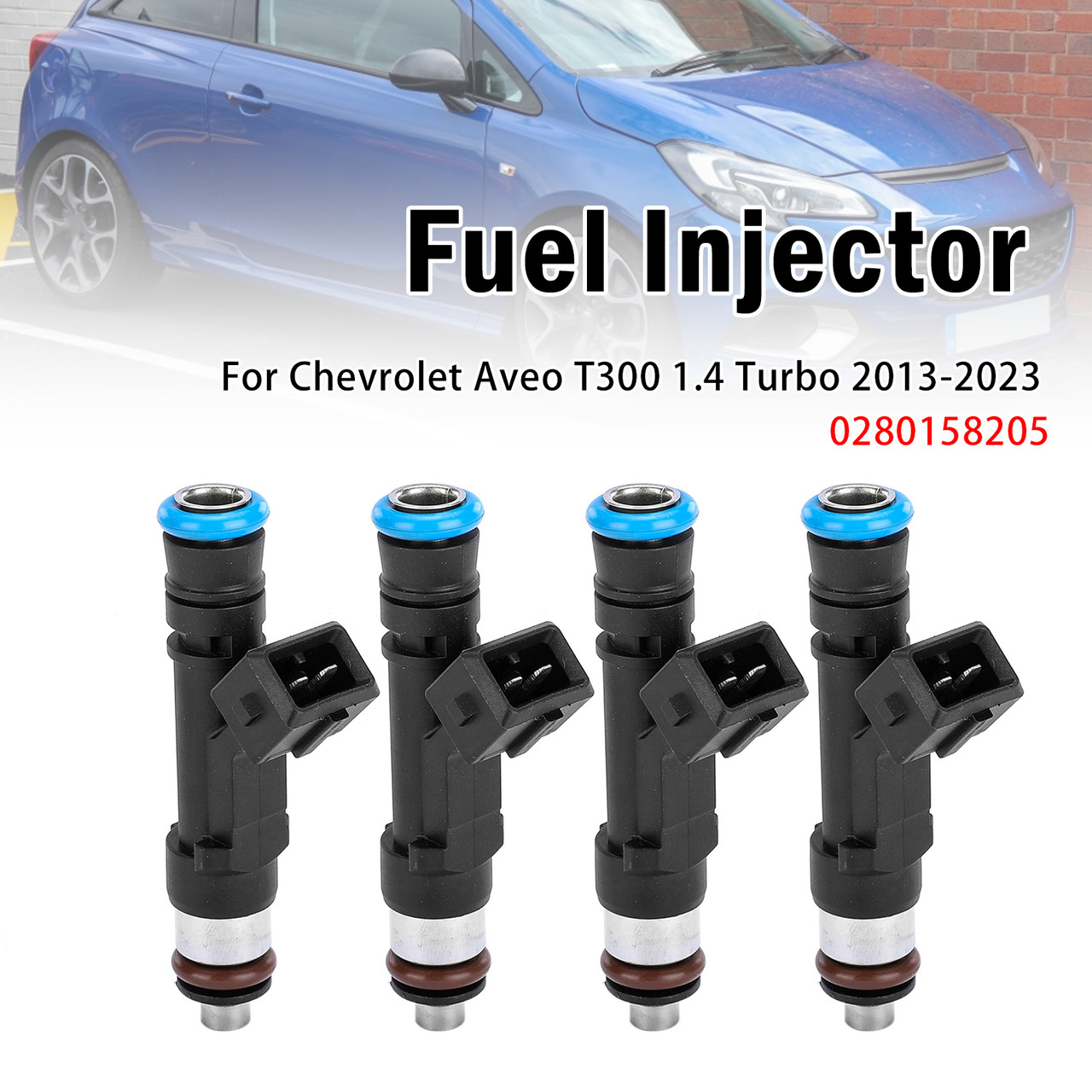 4Pcs Fuel Injector For Chevrolet Aveo T300 1.4 Turbo 2013-2023 0280158205
