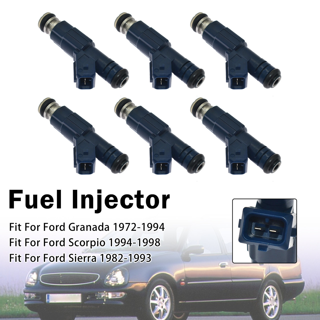 6Pcs Fuel Injector For Ford Granada 1972-1994 Sierra 1982-1993 0280155712