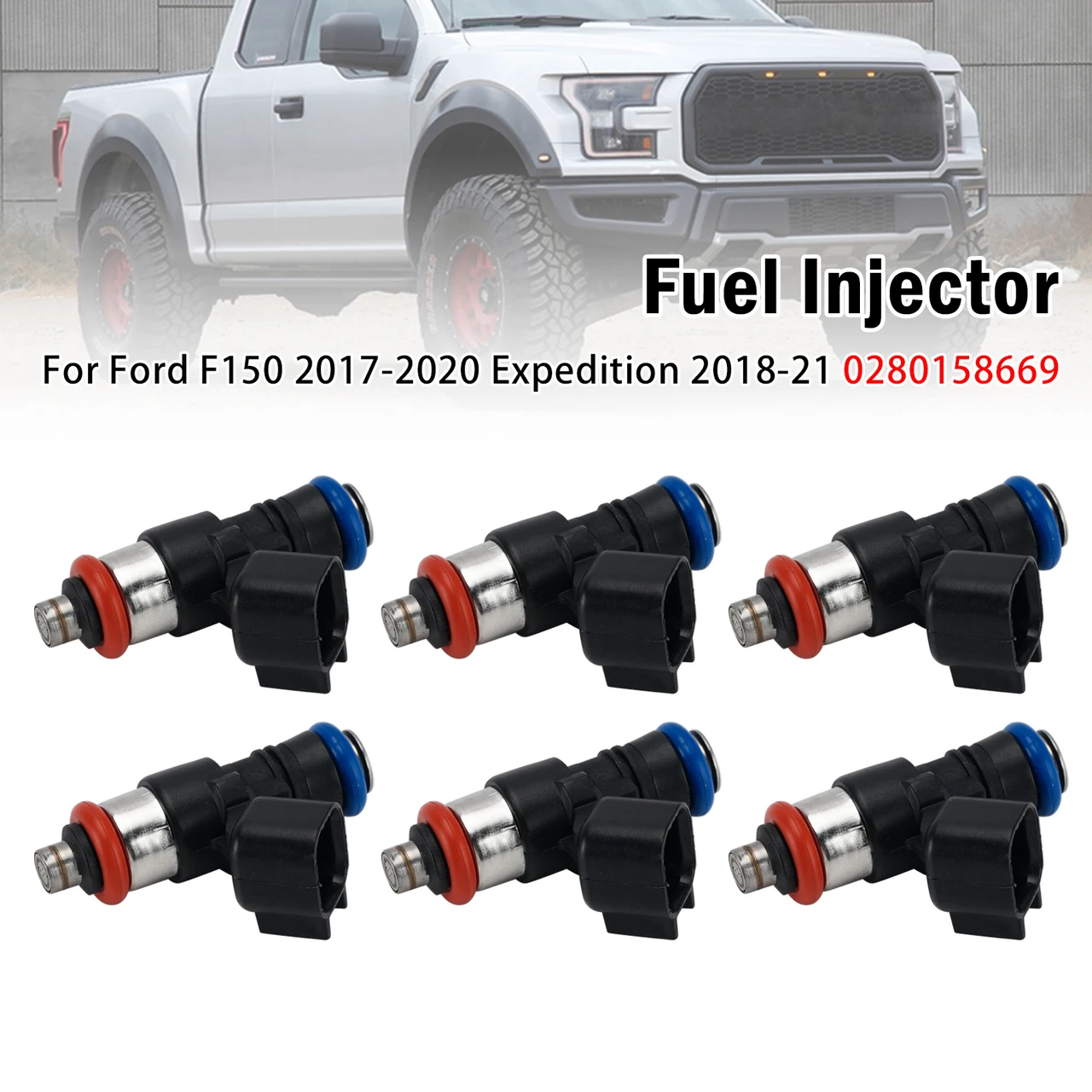 6Pcs Fuel Injector For Ford F150 2017-2020 Expedition 2018-21 0280158669