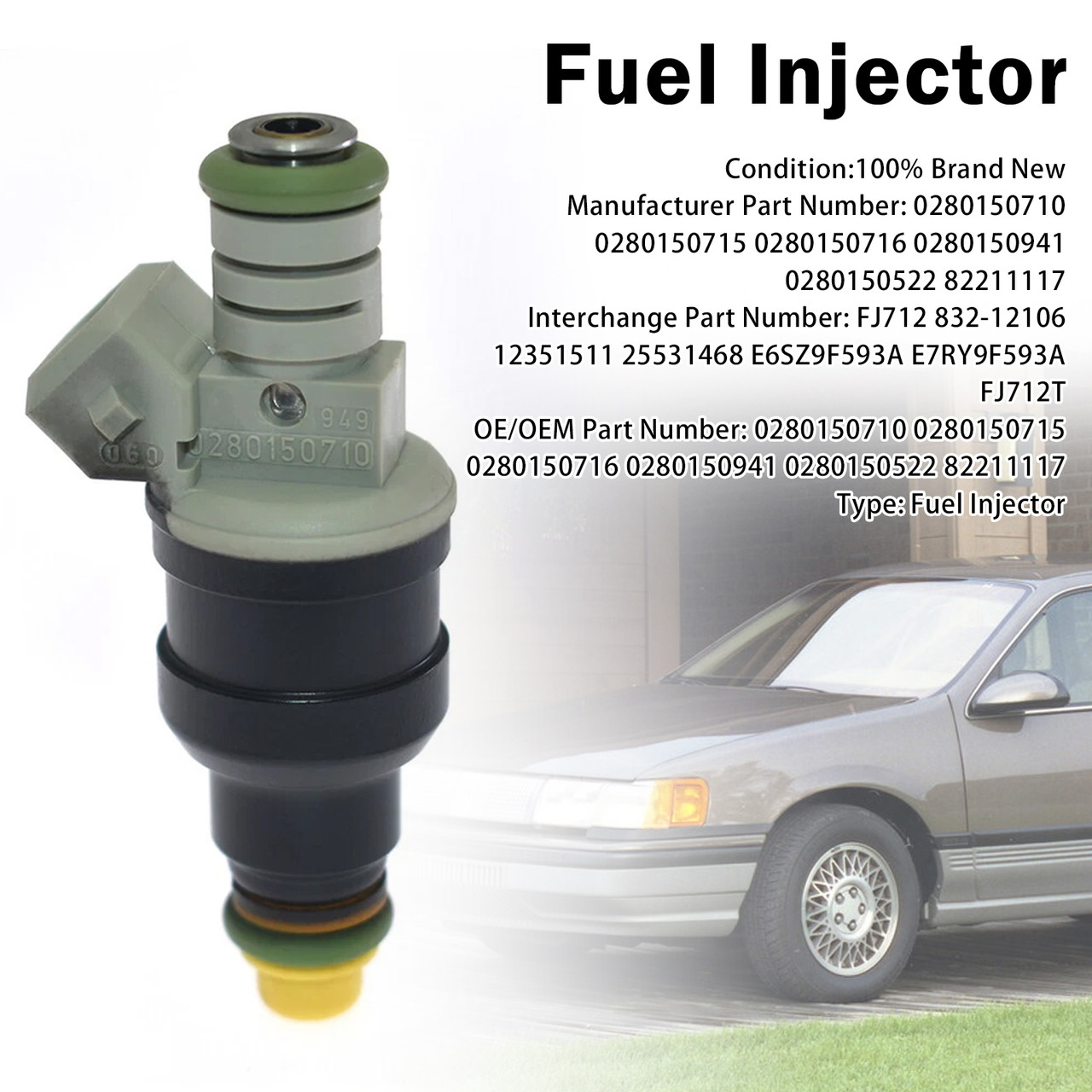 1Pcs Fuel Injector For Ford E-150 E-250 E-350 4.9L 1987-1996 0280150710