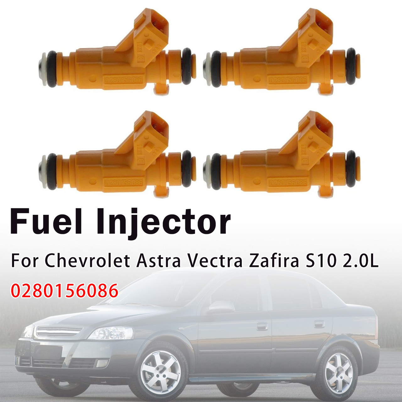 4Pcs Fuel Injector For Chevrolet Astra Vectra Zafira S10 2.0L 0280156086