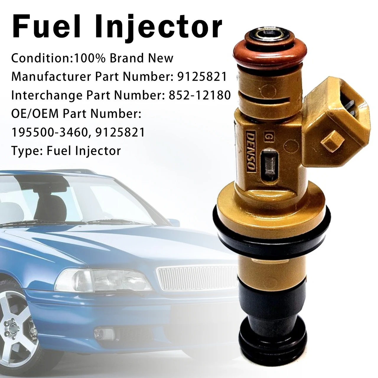 1Pcs Fuel Injector For Volvo S70 V70 2.4L L5 1999 9125821 195500-3460