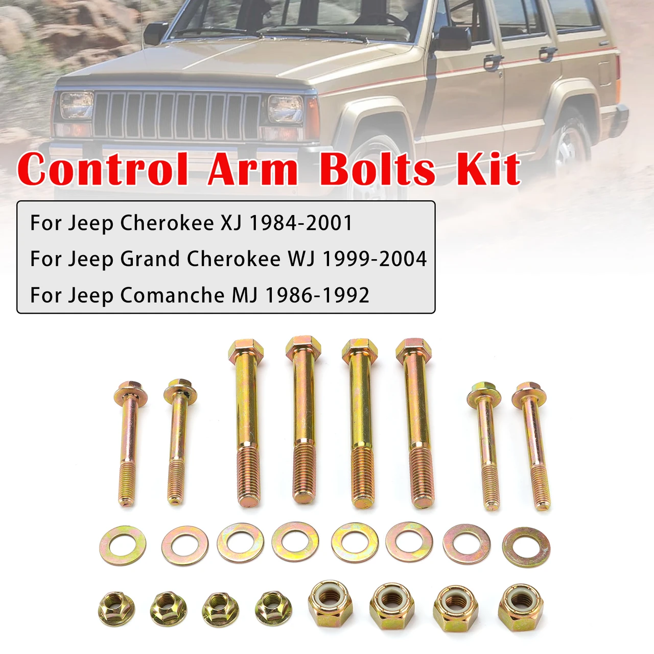 Front Control Arm Bolts For Jeep Cherokee XJ 84-01 Grand Cherokee WJ 99-04