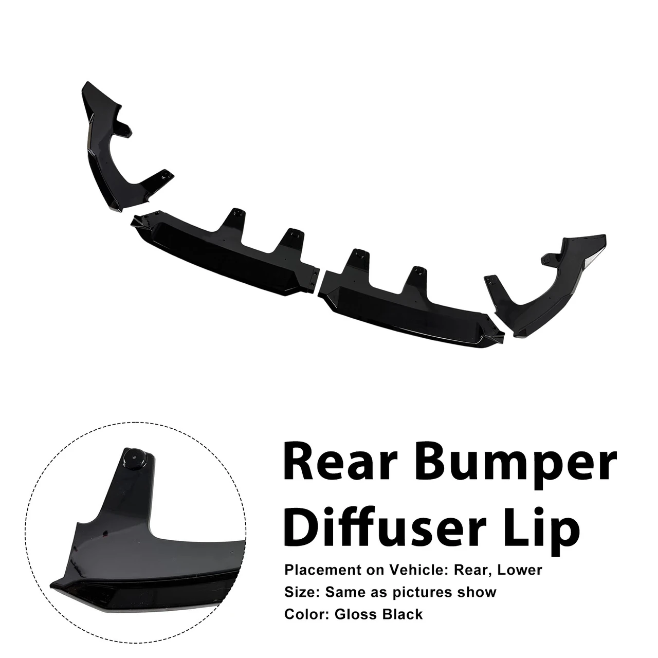 Gloss Black Front Bumper Lip Spoiler Splitter Fit BMW X3 G45 M-Sport 2025+