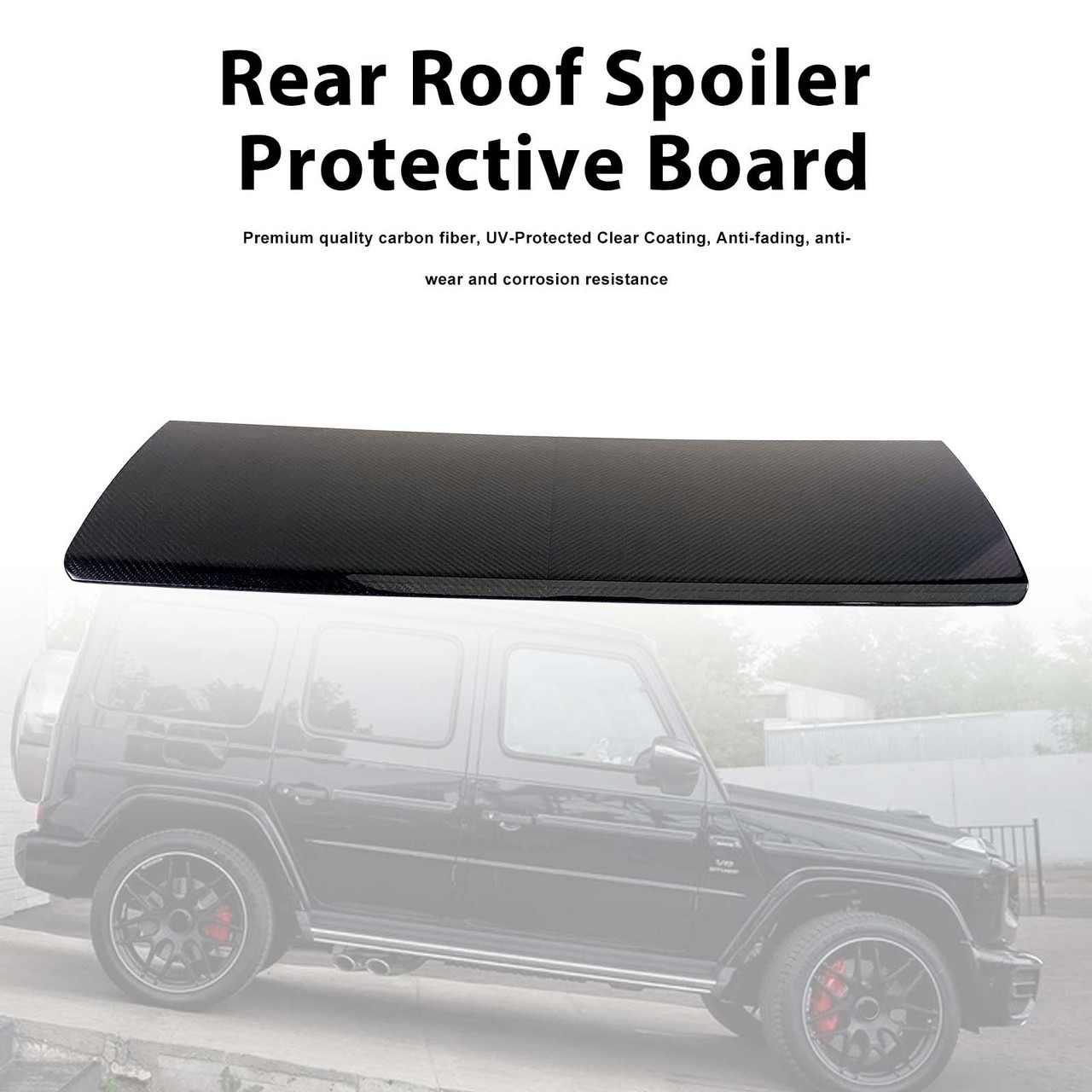 Carbon Fiber Rear Roof Spoiler Protective Board Fit Benz W463A W464 2019-2023