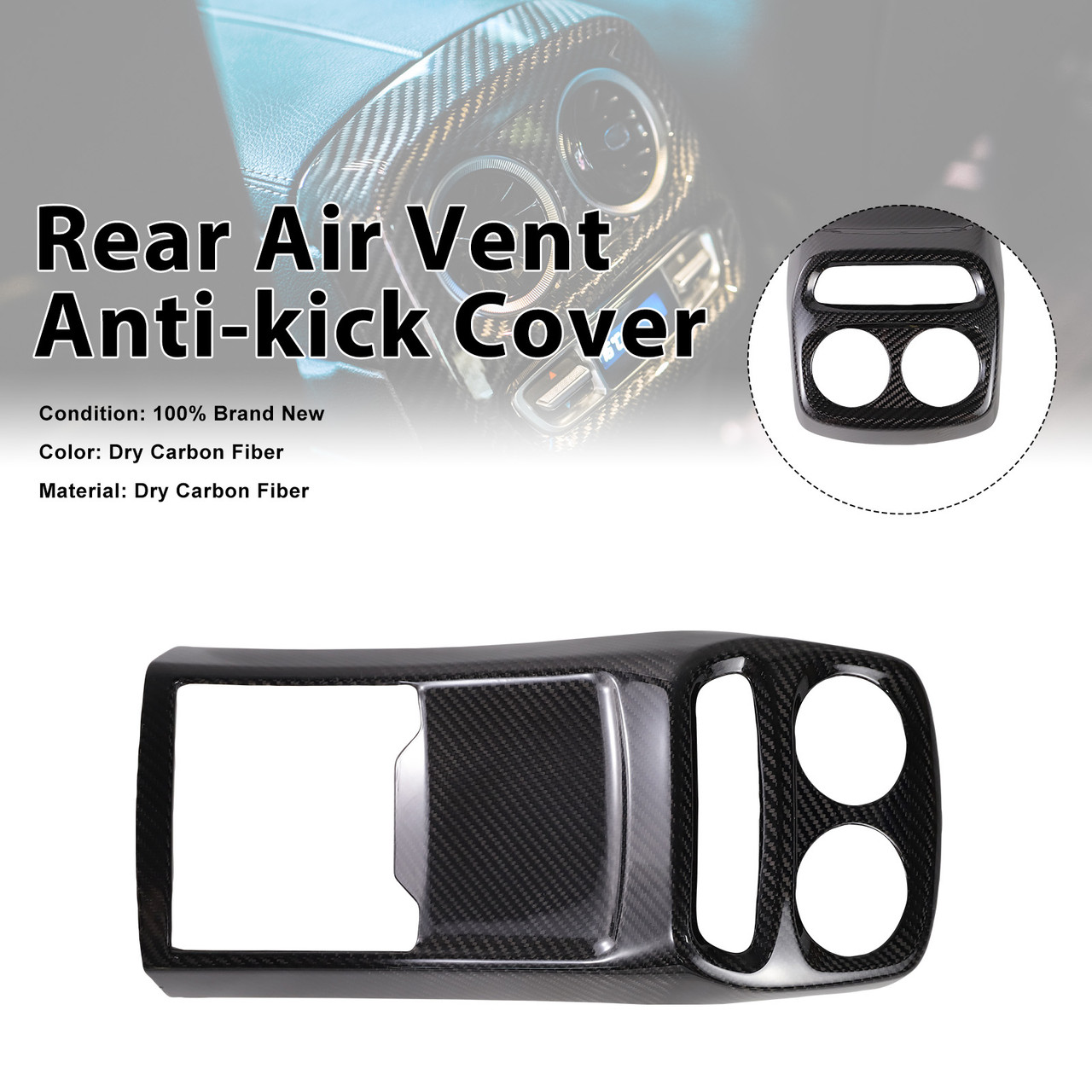Dry Carbon Fiber Rear Air Vent Anti-kick Cover Fit G class W464 W463A 2019+