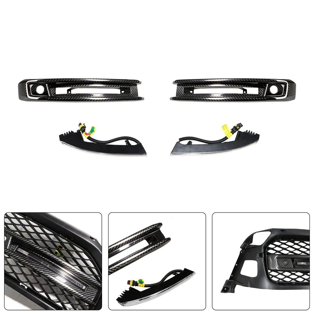 DRY CF Front Bumper Fog Lights Frame Fit Mercedes G-Class W464 G63 2019+