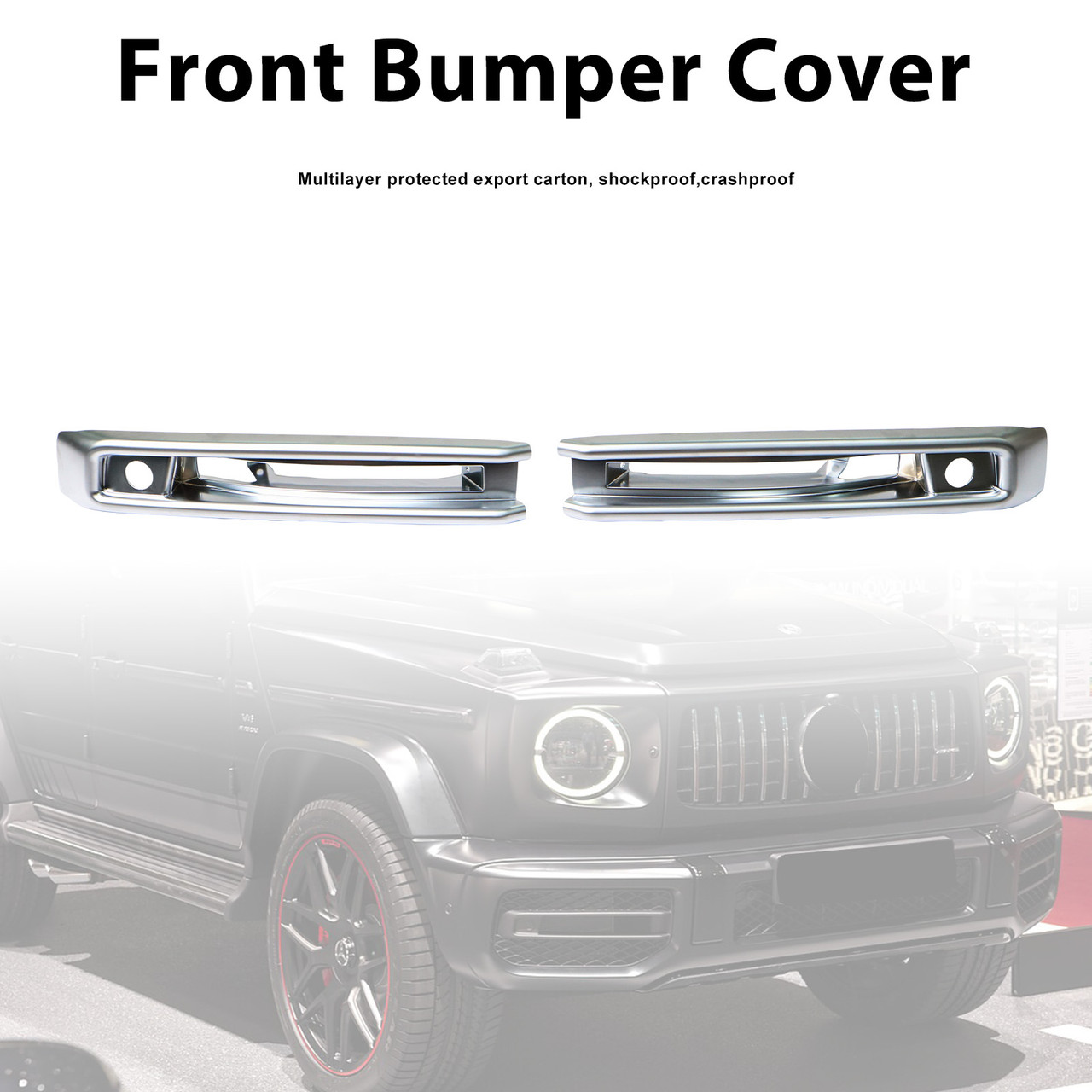 Front Bumper Fog Lights Frame Fit Mercedes G-Class W464 W463A G63 2019-23