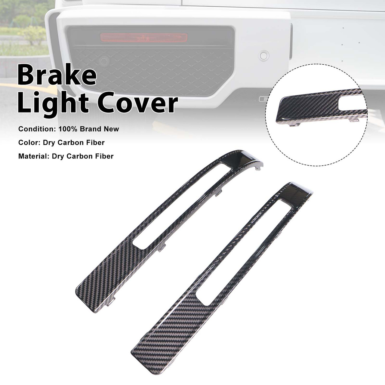 Dry Carbon Brake Light Cover Fit Mercedes Benz G-Class W464 G63 B700 B900 2019+