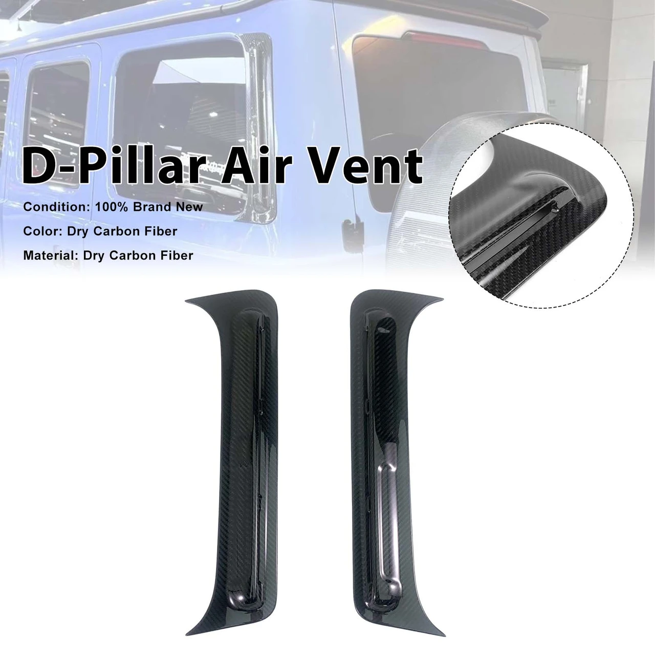 Carbon Fiber M-Style D-Pillar Air Vents Fit Mercedes G-Class W464 W463A 2019+