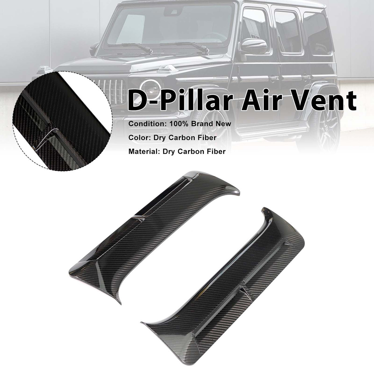 Carbon Fiber LM-Style D-Pillar Air Vents Fit Mercedes G-Class W464 W463A 2019+