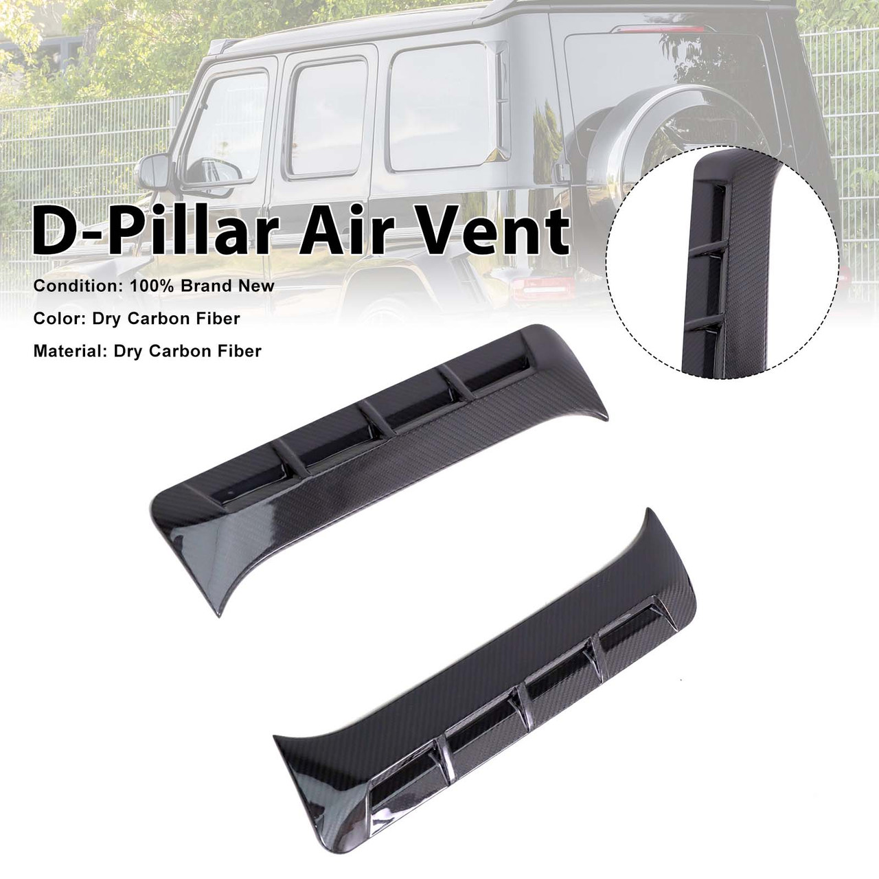 Carbon Fiber D-Pillar Air Vents Fit Mercedes Benz G-Class W464 W463A 2019+
