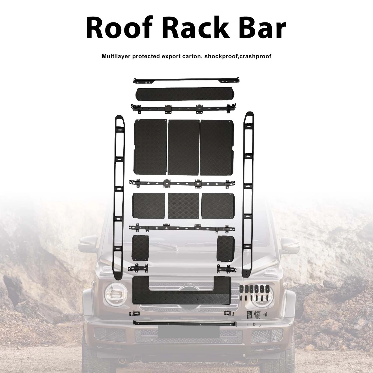 Roof Rack Rail Cross Bar Luggage Fit Benz G Class W463A W464 Without Ladder
