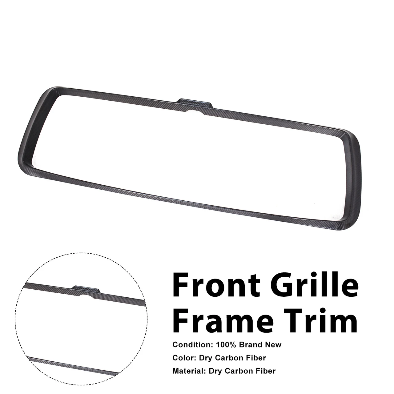 Dry Carbon Fiber Front Grille Frame Trim Fit Mercedes Benz W464 G63 2019-2023